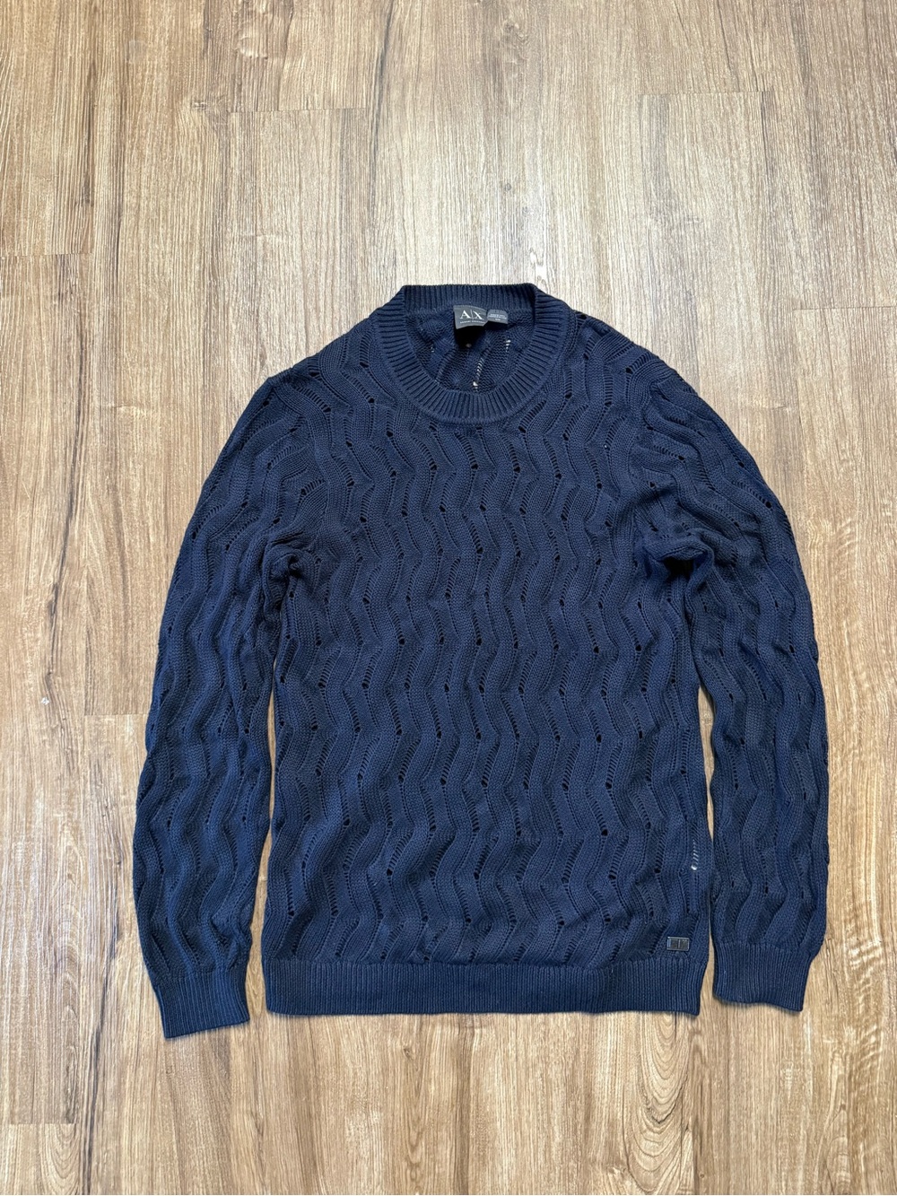 Armani Exchange Cable Knit Crewneck Sweater